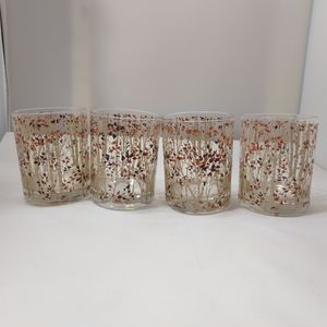 Fall Birch Rocks Glasses Set of 4